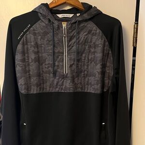 Peter Millar Black and Gray Hyper-light performance pullover XL